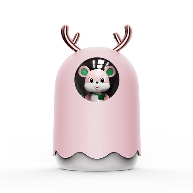 Inteprter Humidificador de aire de 300ml, difusor de Aroma de luz nocturna portátil, rociador para sala de estar y dormitorio, atomizador, USB blanco Humidificadores Rosado USB Inteprter HA063799-02