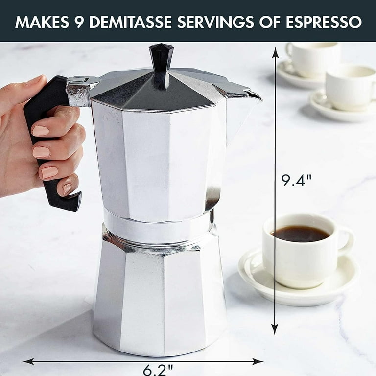 Ana Espresso Maker, 20oz Moka Pot 12 expresso Cups, Greca Coffee