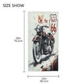 thumbnail image 3 of BZSMCE Bath Towel 30 X 15 in Soft Towel Retro Motorcycle Plainting Design Pattern, 3 of 5