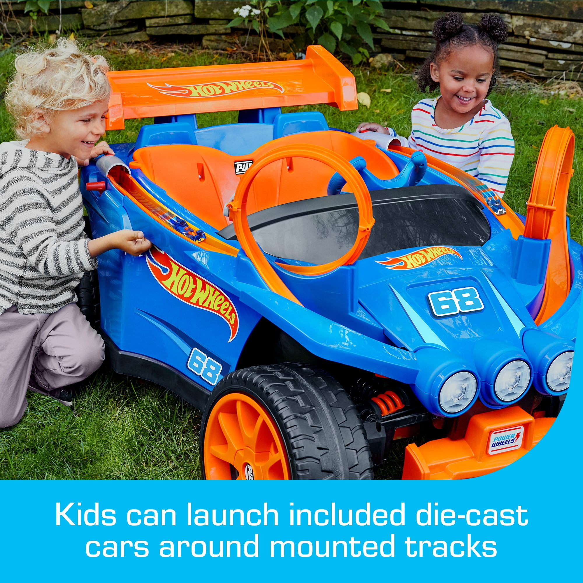 Power Wheels Hot Wheels Racer Battery-Powered Ride-on, 12 V, Max Speed: 5 mph, Ages 3+ Years