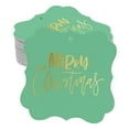 thumbnail image 1 of Inkdotpot Real Gold Foil Merry Christmas Tags Favor Bracket Shape Hang Pack Of 50 Paper Tags, 1 of 1