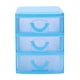 thumbnail image 3 of 3X Mini Caja de Almacenamiento de Plástico Tipo Cajón TranslúCido (Azul 3, 3 of 5