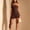 *Coffee, variant on ClodeEU Women's Halter Choker Strapless Ruched Bodycon Mini Dress,Trendy Ruffle Hem Club Party Short Dress Blue,Women's Plus L