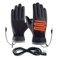 thumbnail image 5 of Ceisia Men USB Rechargeable Heating Thermal Gloves Wind Resistant Water Proof Touchscreen Compatible Elastic Cuff Warm Insulated Gloves For Outdoor Snow Sports Daily Use Gift, 5 of 7