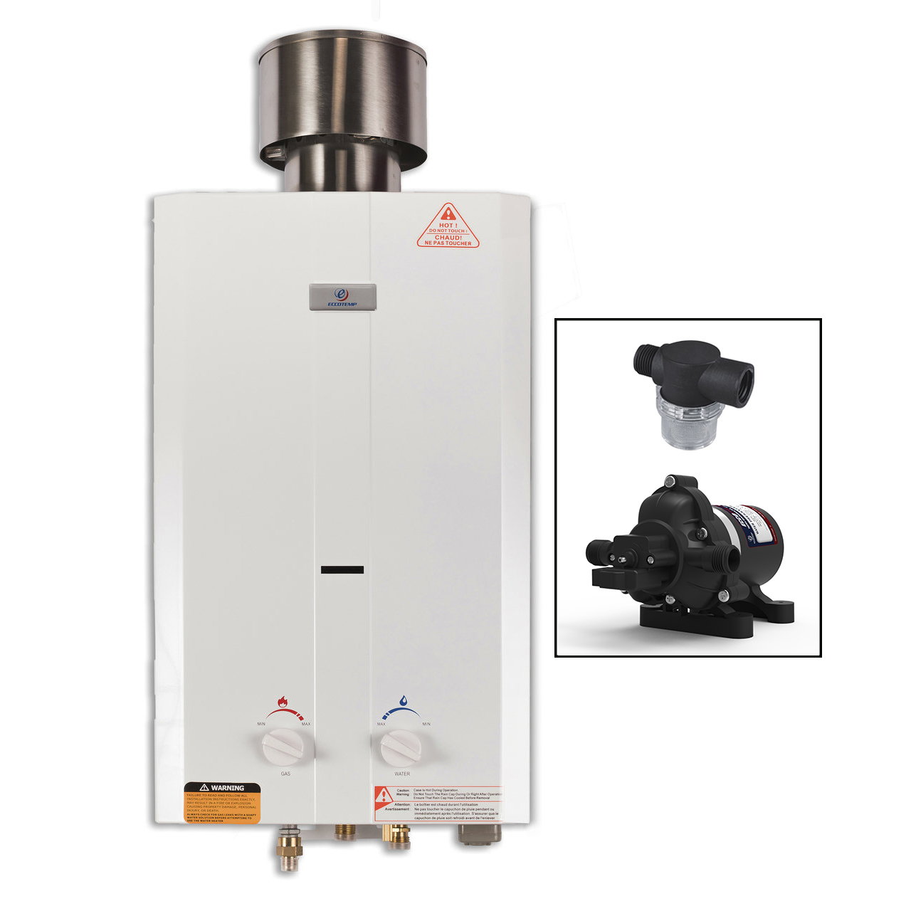 Eccotemp L10 Portable Tankless Water Heater with EccoFlo Pump