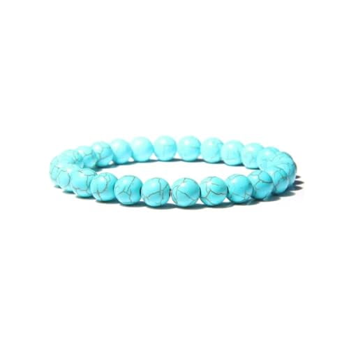Handmade Beaded Bracelets, Natural Stone Elastic Bracelet 8mm, 1 Count