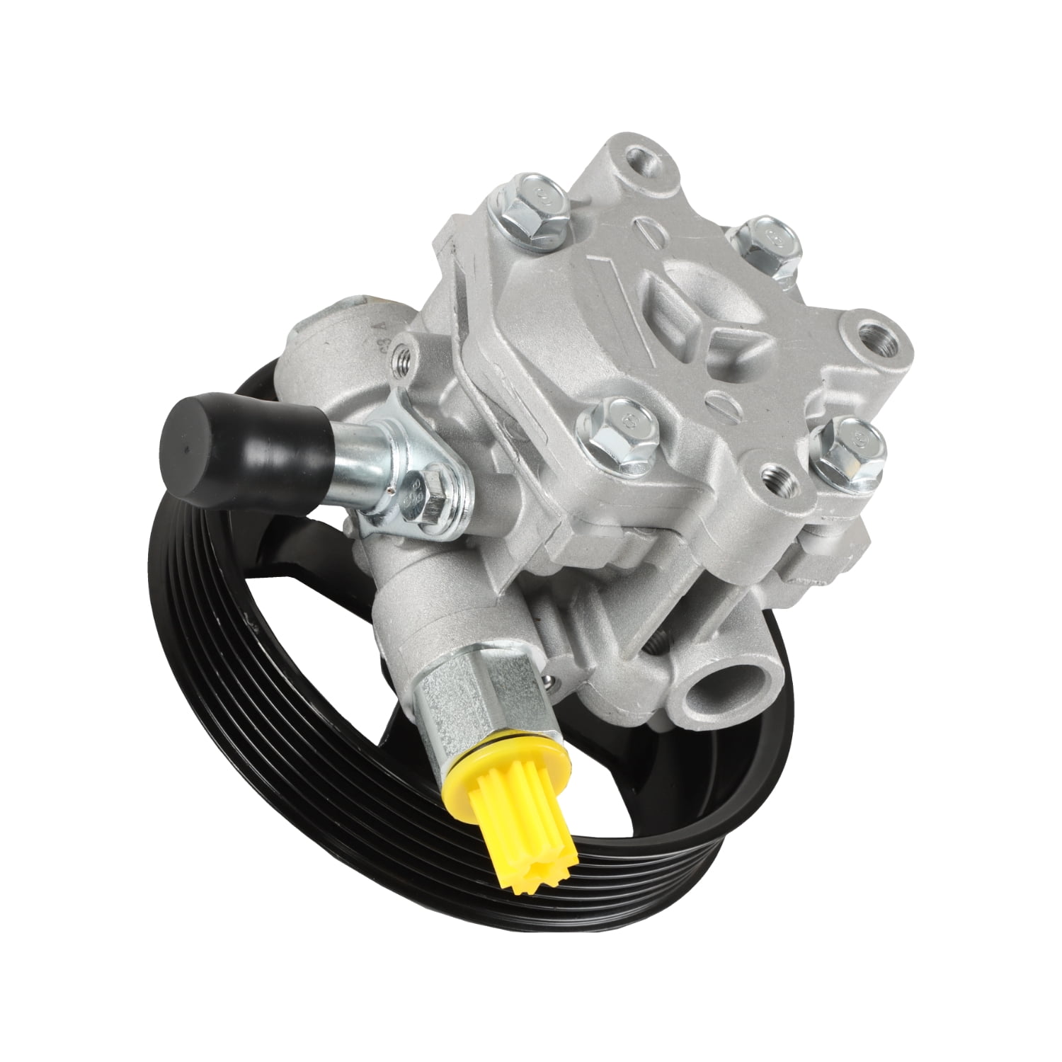 PANGOLIN Power Steering Pump with Pulley 20-2401 Compatible with 2007-2012 Dodge Caliber, 2007-2017 Jeep Compass, 2007-2017 Jeep Patriot Power Assist Steering Pump Replacement Part