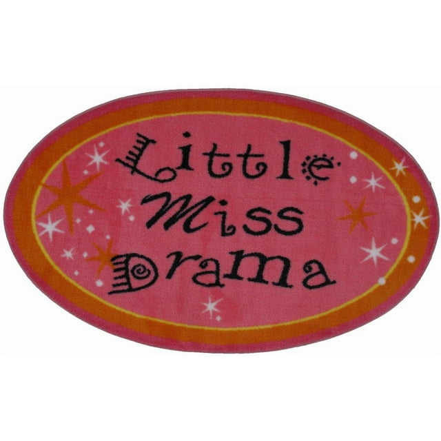 Tapis amusant pour enfant petite reine du drame multicolore nylon