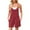 Red, variant on Kaemgyyd Women's Summer Rompers Spaghetti Strap V Neck Wide Leg Shorts Jumpsuits Sleeveless Backless Textured Overall Beach Outfit
