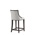 thumbnail image 4 of Manhattan Comfort Fifth 26" Faux Leather Counter Stool in Light Gray, 4 of 8