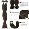 thumbnail image 4 of SEGO U Tip Hair Extensions Pre Bonded Fusion Hairpieces 100% Remy Human Hair U-tip Nail Tipped Keratin Glue Stick Microlink Blonde Hair Extension for Women 50 Strands, 4 of 10