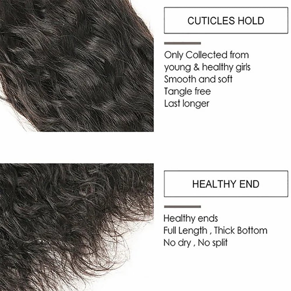 YYAo Human Hair, Hairpiece, Wig,Hot selling Unprocessed Virgin Hair Water Wave Natural Black Color 100 Human Hair Bundle 8 in to 30 In
