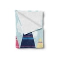 thumbnail image 2 of Travel Soft Flannel Fleece Throw Blanket, Happy Graphic with Alpaca and Folkloric Ornamental Mountains Print, Cozy Plush for Indoor and Outdoor Use, 50" x 70", Multicolor, by Ambesonne, 2 of 5