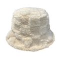 thumbnail image 1 of Checkered Bucket Hat Plush Adjustable Bucket Hat Warm Fisherman Hat For Men Women For Winter Spring-white, 1 of 5