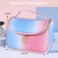 thumbnail image 2 of Gradient Couleur portable Grande Capacité Sac à Cosmétiques, en PU, 2 of 5