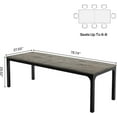 thumbnail image 2 of Tribesigns 6.5FT Conference Table, 78.7 Inche Rectangle Meeting Seminar Table for 6-8 People (Only Table) (1,Gray+Black), 2 of 5