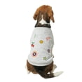 thumbnail image 6 of Oodles Gray Retro Patches Spring Dog Sweatshirt, Medium, 6 of 8