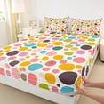 thumbnail image 3 of Manfei Abstract Circle Full Size Sheets,Multicolor Circular Bed Sheets,Colorful Polka Dots Sheet Sets For Teens,Super Cozy Room Decor,4 Pieces, 3 of 7