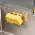 thumbnail image 3 of Tnobhg Sponge Holder Punch-free Kitchen Sink Compact Secure Suction Cup Organizer Tidy Counters Kitchen Sink Accessories, 3 of 7