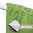 thumbnail image 2 of Green Kitchen Window Curtains, Swag Curtains Valance for Bedroom Living Room Bathroom, Solid Color Simple Abstract Fashion Light Color Rod Pocket Window Curtain Block Drapes 2 Panels 28"x36", 2 of 6