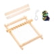 thumbnail image 1 of Kit de telar de madera, máquina de tejer con hilos, telar de tapicería portátil hecho a mano, manualidades DIY para tejer bufandas, sombreros y mantas, 1 of 9