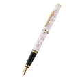 thumbnail image 4 of Cross Coventry Cherry Blossom Pearl White Lacquer Sakura Pink Screenprint with Polished Gold Tone Appointments and Medium Nib Fountain Pen, 4 of 5