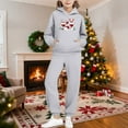 thumbnail image 2 of Piuwrlz Kids Sweatsuits Sets 2pcs Girls Jogger Set Pocket Christmas Round Neck Sweats and Sweatpants Gray Size 9 Years, 2 of 9