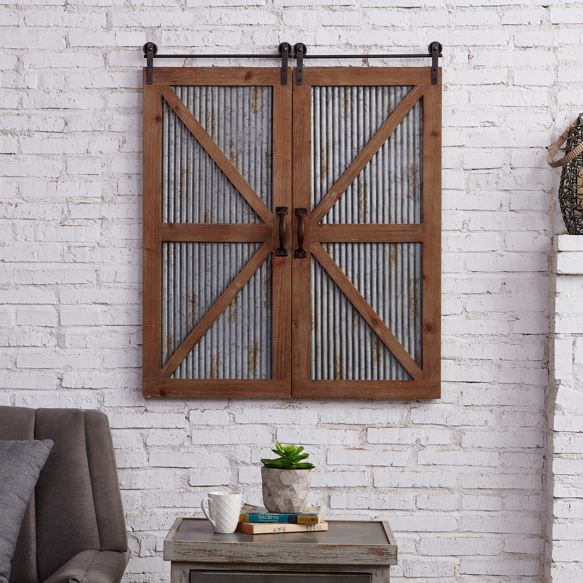 FirsTime & Co.® Threshing Barn Door Wall Plaque Set