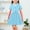 A204 Light Blue, variant on Kids Girls Dress Short Sleeve Double Breasted Lapel Blazer Style Pleated Skirt Formal Business School Uniform Outfits, 2T-8Y