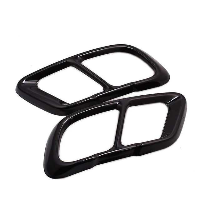 2pcs Car Exhaust Muffler Tail Cover Exterior Trim Aluminum High Gloss Black For BMW X5 G05 X6 G06 X7 G07 2019 2020 2021~11879