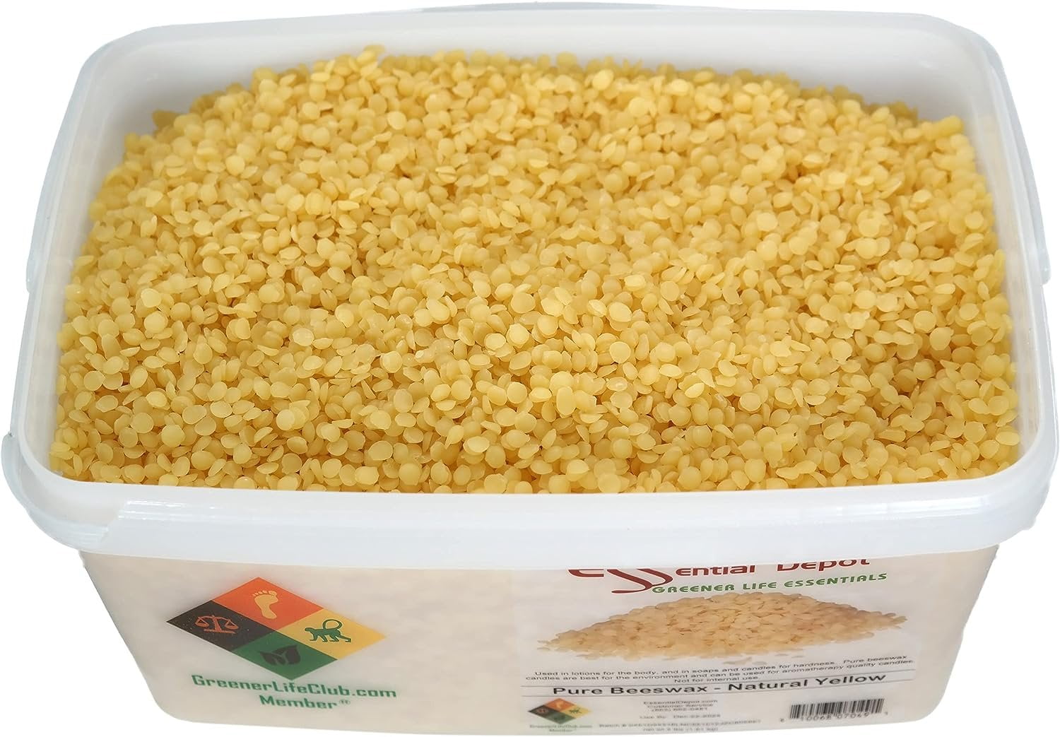 Beeswax - Yellow Pastilles - 4lbs - Greener Life Club Box