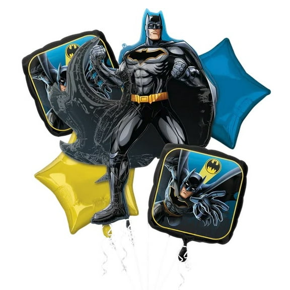Batman 5 Piece Mylar Foil Party Balloons Balloon Bouquet