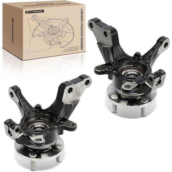 A-Premium 2 x Front Steering Knuckle & Wheel Bearing Hub Assembly Compatible with Nissan Versa 2013-2019, Versa Note 2014-2019