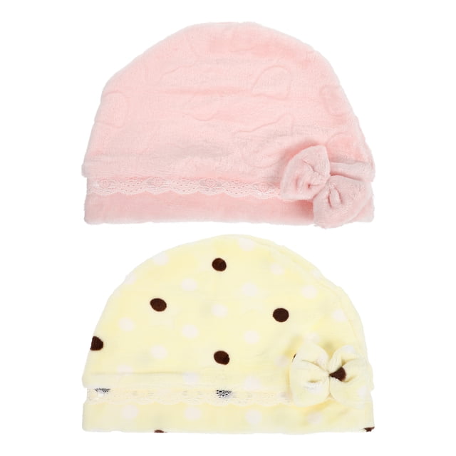 Shisuyan 2Pcs Winter Thick Postpartum Fashion Confinement Hats Woman Sleeping Hats (Random Color)