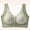 Green, variant on Push Up Bra Racerback Bras Front Snaps Women's Non-steel Lace Stitching Comfortable and Breathable Gathered Adjustable Bra Underwear Gray 5X