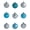 Blue, variant on Nearly Natural Assorted Colors Glass Christmas Ball Ornaments, 101 Count (2.00")