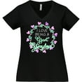 thumbnail image 3 of Inktastic I Love Being a Great Grandma Circle of Hearts Women's Plus Size V-Neck T-Shirt, 3 of 5