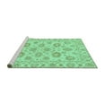 thumbnail image 2 of Ahgly Company Machine Washable Indoor Square Abstract Turquoise Blue Modern Area Rugs, 7' Square, 2 of 4