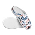 thumbnail image 3 of Rateoe Retro Butterfly Print Women's Men's Cotton Knit Slippers Lightweight Memory Foam Indoor House Shoes with Anti-Skid Sole-39/40, 3 of 7