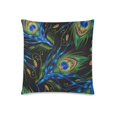 thumbnail image 3 of MKHERT Peacock Feather Throw Pillowcase Pillow Cover Cushion Couver 18x18 inch, 3 of 3