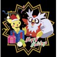 thumbnail image 2 of Junior's Pokemon Christmas Pikachu and Delibird Happy Holidays  Cowl Neck Sweatshirt Black 2X Large, 2 of 4