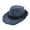 Blue, variant on Sun Hat Men's Summer Sun Block Jazz Cap Solid Color Breathable Straw Woven Top Hat Outdoor Sun Hat