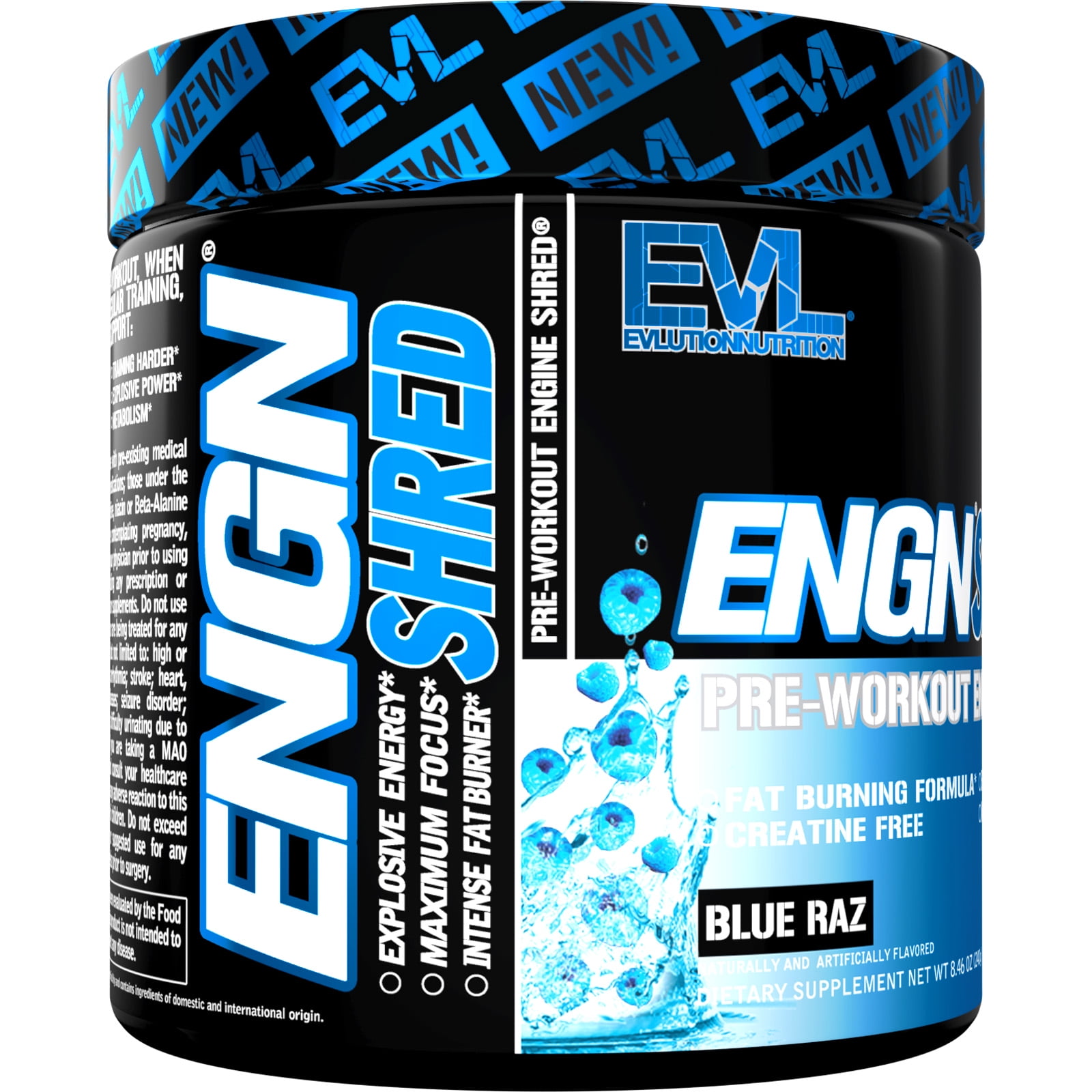 Pre Workout Powder for Weight Loss - ENGN Shred Thermogenic Fat Burner  Formula for Women & Men - Creatine-Free Pre Workout Supplement 30 Servings  (Cherry Limeade) 