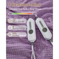 thumbnail image 4 of Heated Blanket Queen Size with Dual Control, Waffle Electric Blankets with ETL Certified, Soft Flannel Heating Blanket, 4 Heating Levels, 10 Hours Auto Off, Purple, Queen 84" x 90", 4 of 9