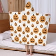 thumbnail image 5 of Halloween Simple Pumpkin Pattern Hooded Bath Towel，50"x30" for Ages 3 To 12 Kids, Quick Dry Lightweight Soft Microfiber Hood Beach Towel Cover Up for Kids, 5 of 7