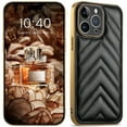 thumbnail image 1 of ELEHOLD Plating Leather Case for iPhone 14 Pro Max 6.7inch Skin-Touch Anti-Scratch Shockproof Protective Case  - Black, 1 of 7