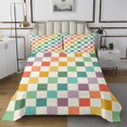 thumbnail image 1 of Erosebridal Plaid Buffalo Coverlet Set Queen, Rainbow Checkered Bedding Set, Rectangle Room Decor, 1 of 5