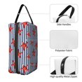 thumbnail image 5 of Uemuo Starfish Navy Blue Stripe Pattern Portable Toiletry Bags with Handle, Waterproof travel Make up Bags for Women, Large Capacity Travel Cosmetic Bags, 5 of 9