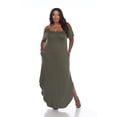 thumbnail image 1 of White Mark Women's Cold Shoulder Maxi Dress, 1 of 4