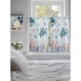 thumbnail image 3 of Teal Turtle Coastal 2 Panel Kitchen Curtains for Windows, Octopus Coral Summer Beach Starfish Bathroom Privacy Curtain, Home Décor Window Treatment for Bedroom/Living Room 55"x45", 3 of 6